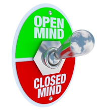 open and closed mind toggle switch