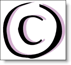 artistic graphic of copyright symbol