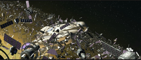 space junk in Wall-E