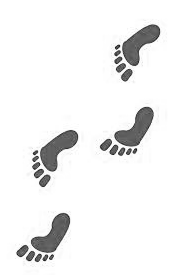 foot prints step by step