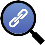 magnifying glass and link