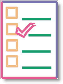 graphic of a colorful checklist